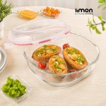 ظرف شیشه ای سرو ونگهداری مربع 3.750 لیتر
