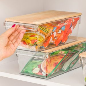 نظم دهنده شفاف 3 لیتر در چوبی