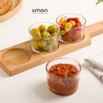 اردورخوری پایه چوبی 190 میلی لیتر 3 عددی