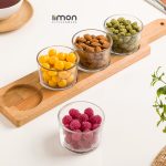 اردورخوری پایه چوبی 190 میلی لیتر 4 عددی