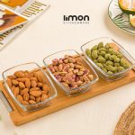 اردورخوری کوچک 3عددی پایه چوبی