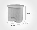 سطل پدالی چهارگوش بامبو کوچک 3 لیتر - Image 2
