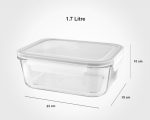 ظرف شیشه ای مستطیل 1.7 لیتر - Image 2