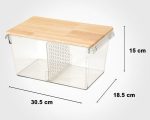 نظم دهنده شفاف 6 لیتر در چوبی - تصویر 3