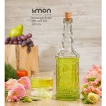بطری چهارگوش درب چوب پنبه سایز 2