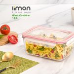 ظرف شیشه ای مستطیل 1.5 لیتر