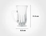 استکان شیشه ای دسته دار - تصویر 3