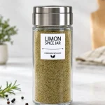 جا ادویه شیشه ای 200cc درب استیل