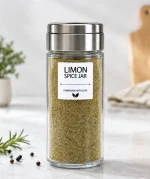 جا ادویه شیشه ای 200cc درب استیل