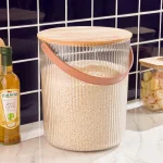سطل شیار دار 12لیتری درب چوبی