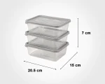 ظرف مستطیل 550 میلی لیتر 3 عددی - تصویر 2