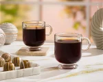 فنجان شیشه ای پایه دار 220 cc